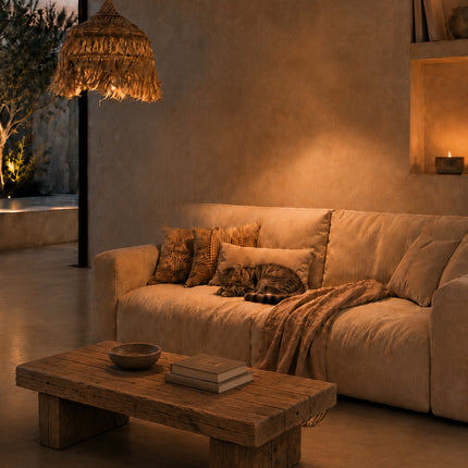 De Abaca Hoola-hanglamp - naturel - L