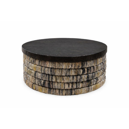 Magani Banana ronde grijsgewassen salontafel