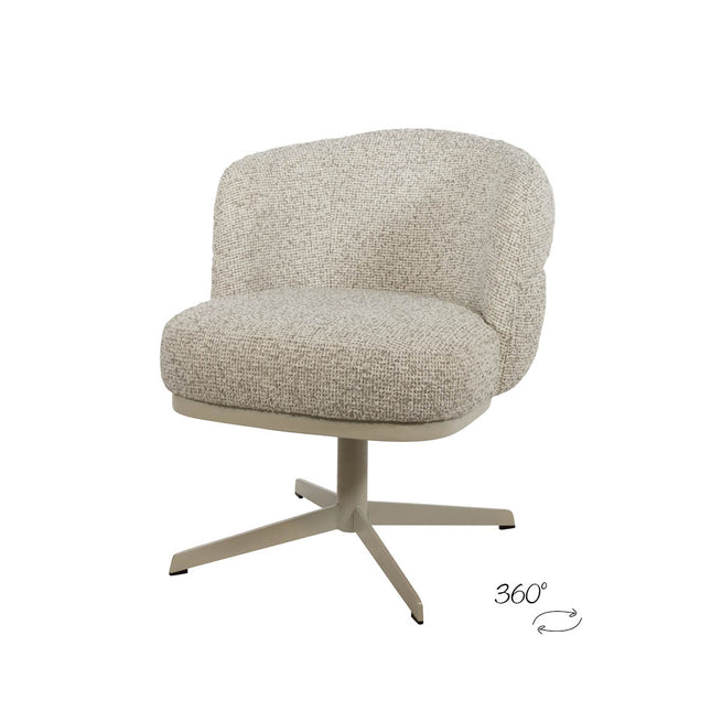 JLo eetkamerstoel - beige, 360° draaipoot - Cuzco - Fog 3