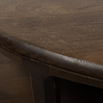 Bijzettafel Ø50, H50, Bruine walnoot