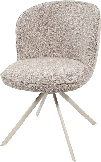 Kate eetkamerstoel - offwhite draaipoot 360° - Present - Sandy 121 (set van 2 stuks) mysons