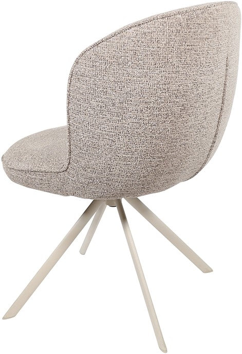 Kate eetkamerstoel - offwhite draaipoot 360° - Present - Sandy 121 (set van 2)