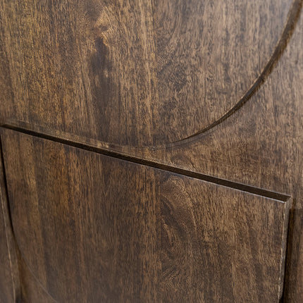 Dressoir 180 met 3 deuren, Donker walnoot