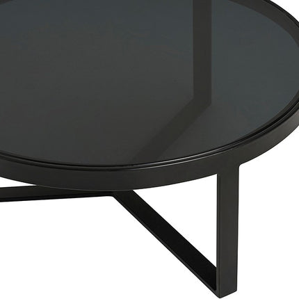 Lazio bijzettafel glas Ø50