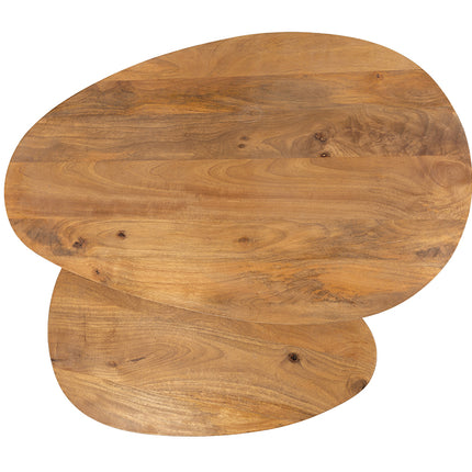 Kassel organische salontafel, set van 2, Smooth Natural (17 mm)