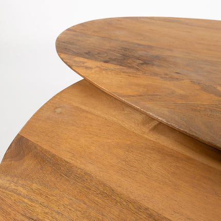 Kassel organische salontafel, set van 2, Smooth Natural (17 mm)