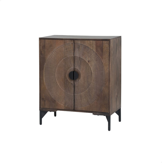 Nippon 2-deurs kast, laag, mango bruin walnoot