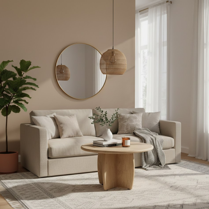 Salontafel Ø60, H45, verweerd acaciahout