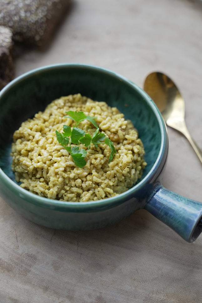 De Aqua-braadpan met handvat