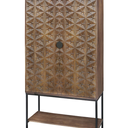 Trinity 2-deurs kast met onderplank, Mango bruin walnoot