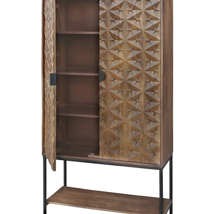 Trinity 2-deurs kast met onderplank, Mango bruin walnoot