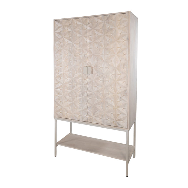 Trinity 2-deurskast met onderplank, mango asblond