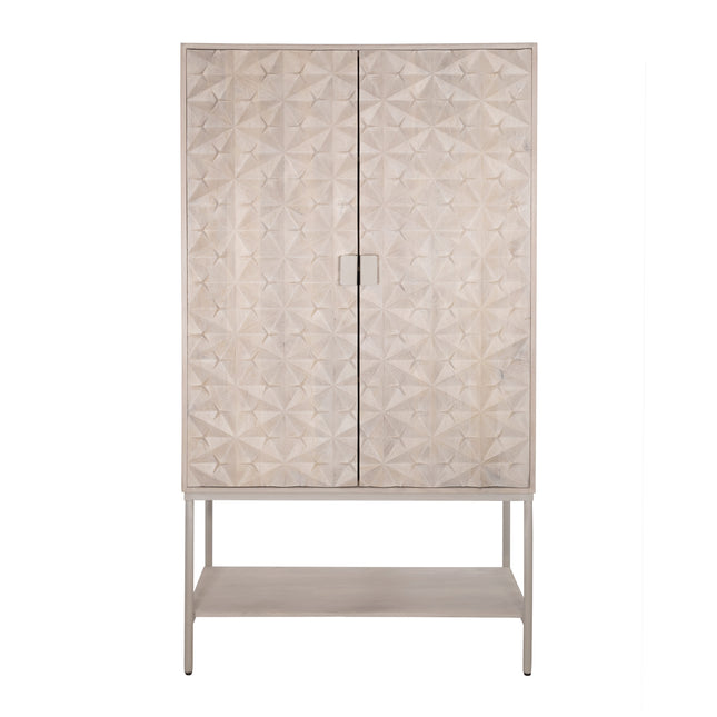 Trinity 2-deurskast met onderplank, mango asblond