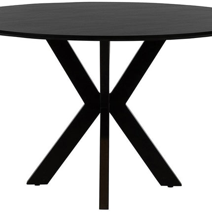 Eetkamertafel Ø130, Acaciahout Zwart