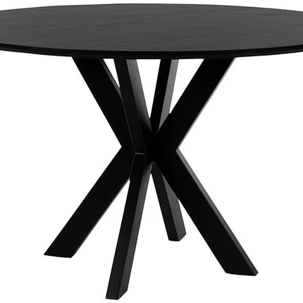 Eetkamertafel Ø150, acaciahout zwart