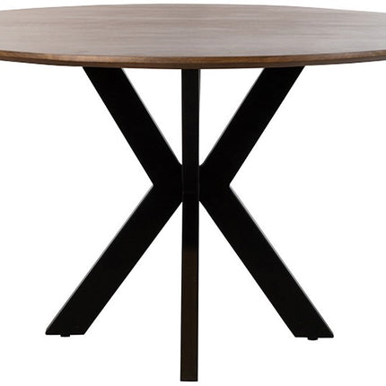 Eetkamertafel Ø150, Mango bruin walnoot