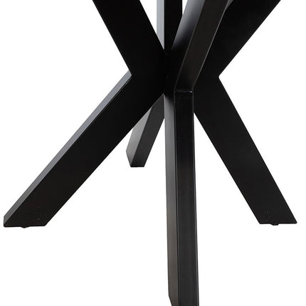 Eetkamertafel Ø150, Mango bruin walnoot