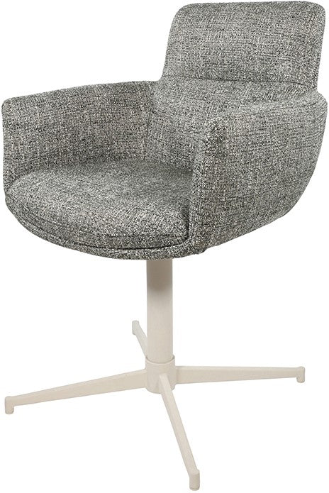 William armstoel - gebroken wit draaipoot 360° - Field - Groen 356 (set van 2)