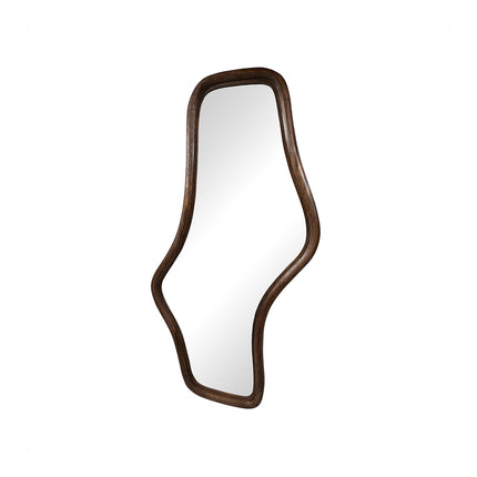 Golvende spiegel 121, mango mat walnoot