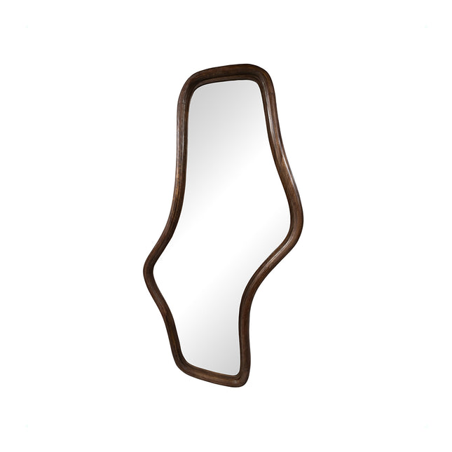Golvende spiegel 121, mango mat walnoot