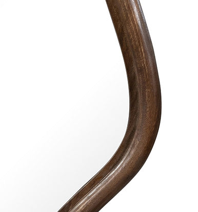 Golvende spiegel 121, mango mat walnoot