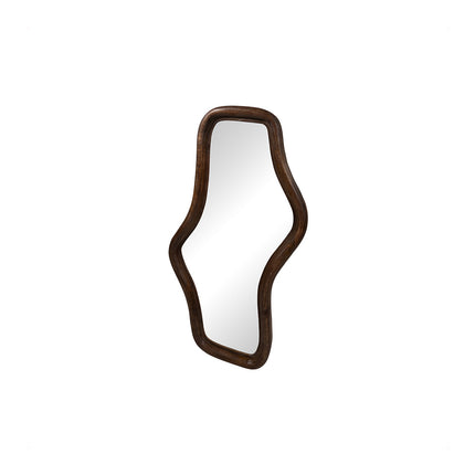 Golvende spiegel 80, mango mat walnoot