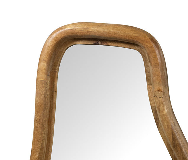 Golvende spiegel 121, glad naturel