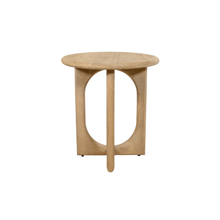 Bijzettafel Ø50, H55, Groovy Naturel