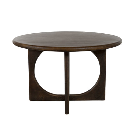 Eetkamertafel Ø130, mangohout/walnoot