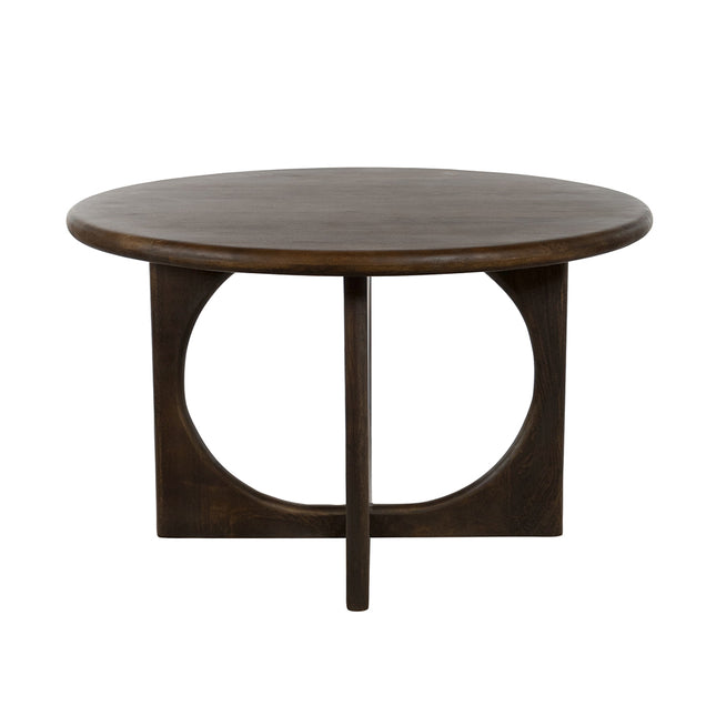 Eetkamertafel Ø130, mangohout/walnoot